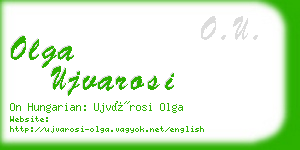 olga ujvarosi business card